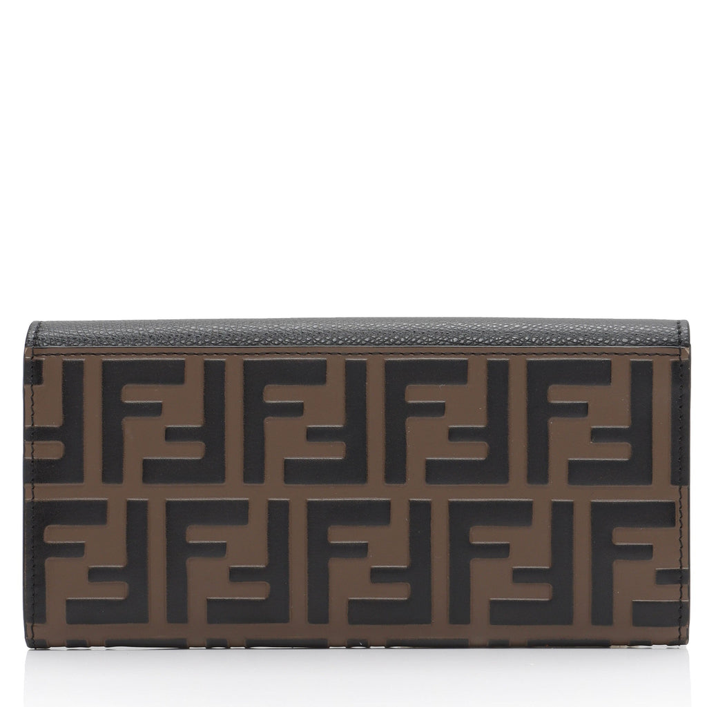 Fendi FF Embossed Calfskin F is Fendi Continental Wallet (SHF-vPL2iW)