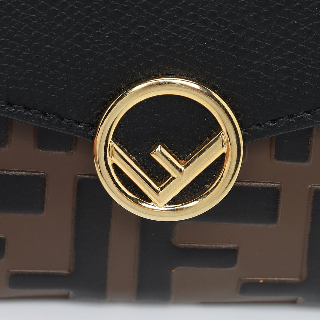 Fendi FF Embossed Calfskin F is Fendi Continental Wallet (SHF-vPL2iW)