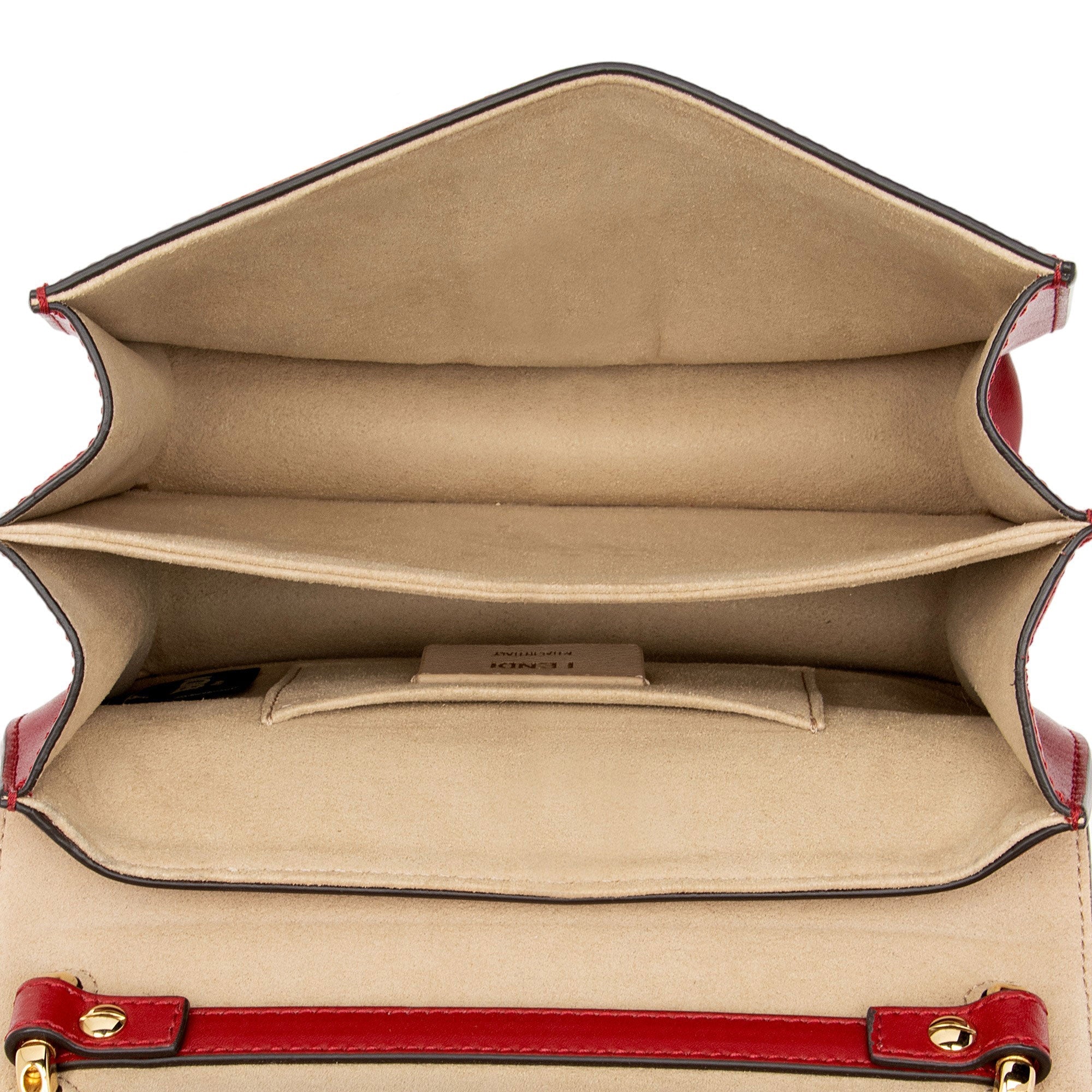 Fendi FF Embossed Calfskin Kan I Small Shoulder Bag (SHF-flp0Jj)