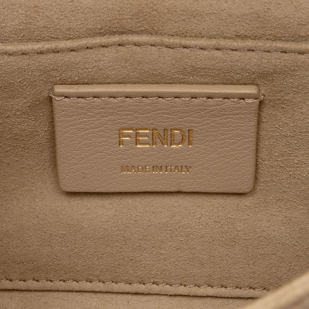 Fendi FF Embossed Calfskin Kan I Small Shoulder Bag (SHF-flp0Jj)