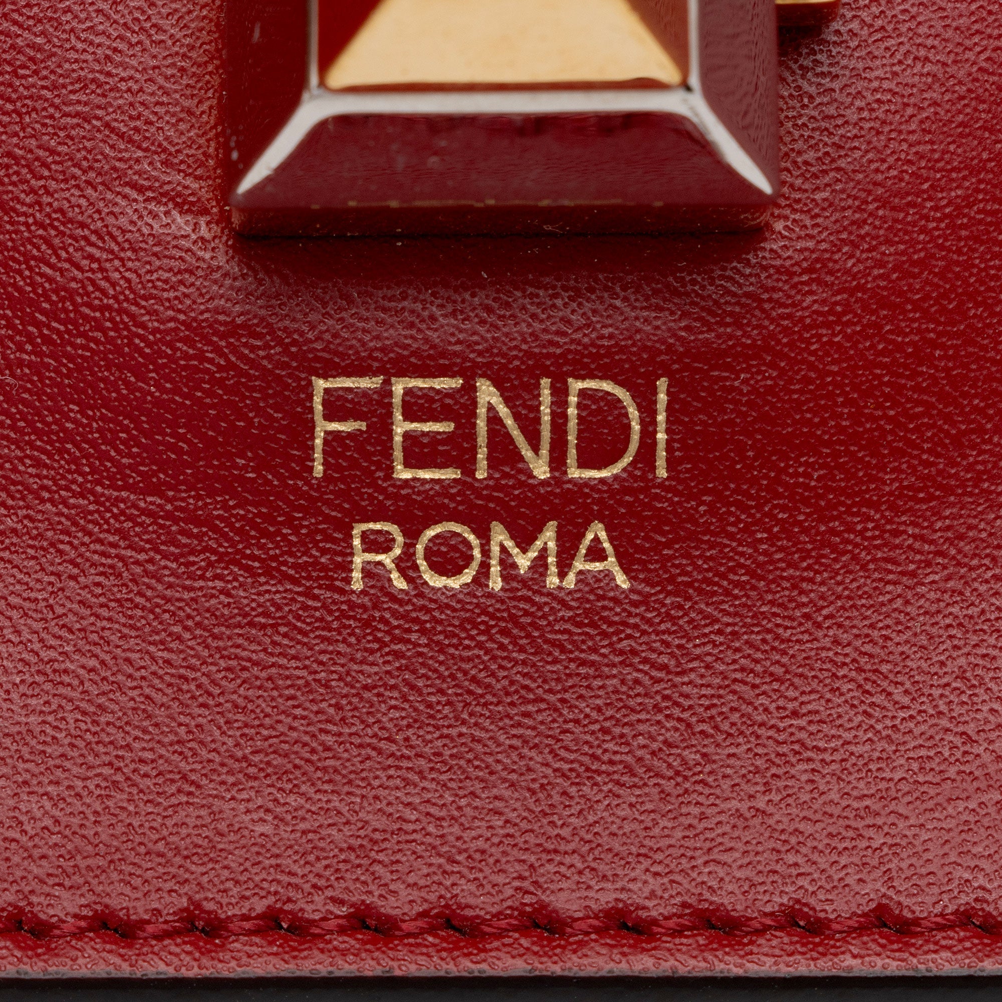 Fendi FF Embossed Calfskin Kan I Small Shoulder Bag (SHF-flp0Jj)