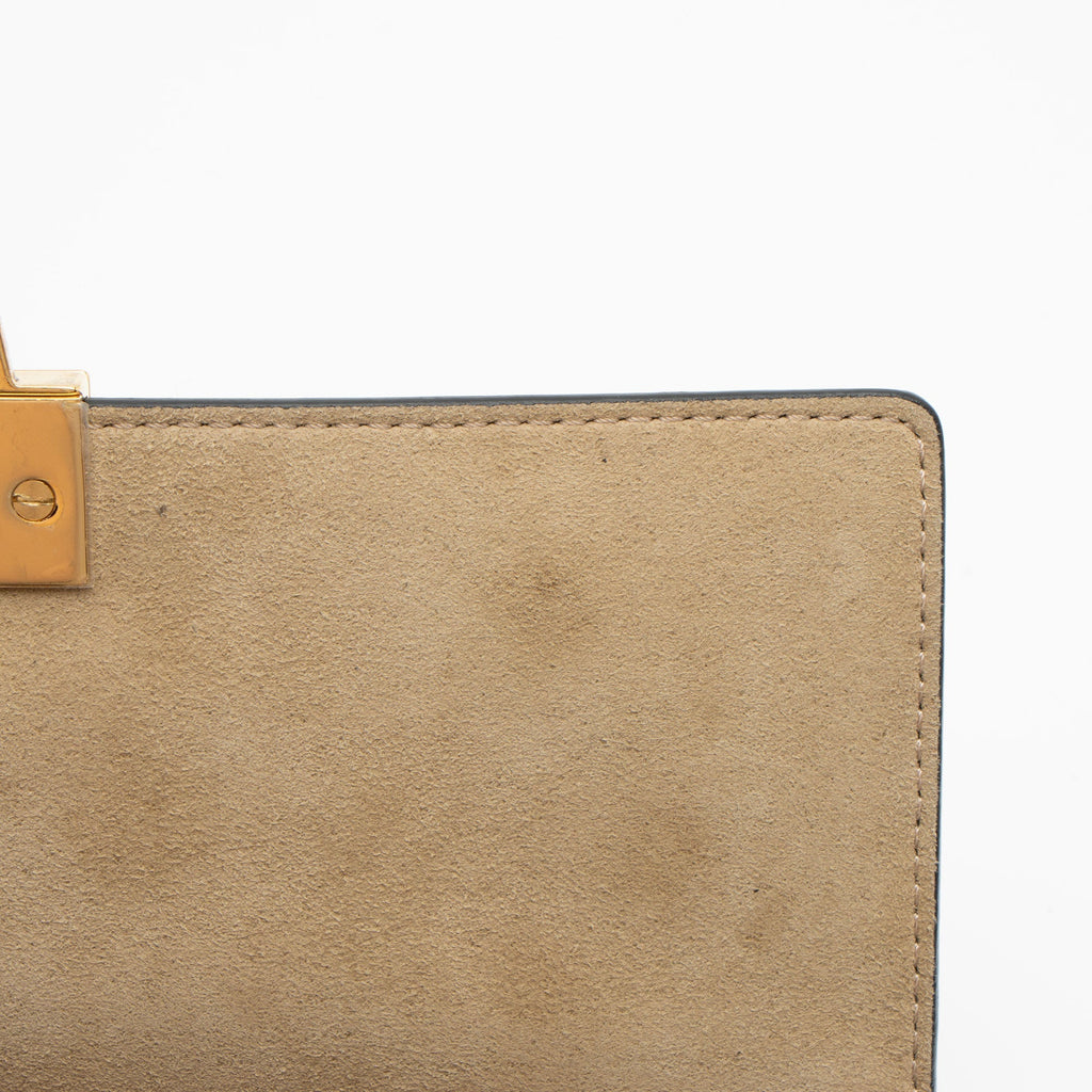 Fendi FF Embossed Calfskin Kan I Small Shoulder Bag (SHF-V5TTUT)