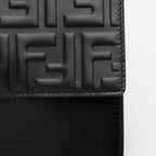Fendi FF Embossed Calfskin Kan I Small Shoulder Bag (SHF-V5TTUT)
