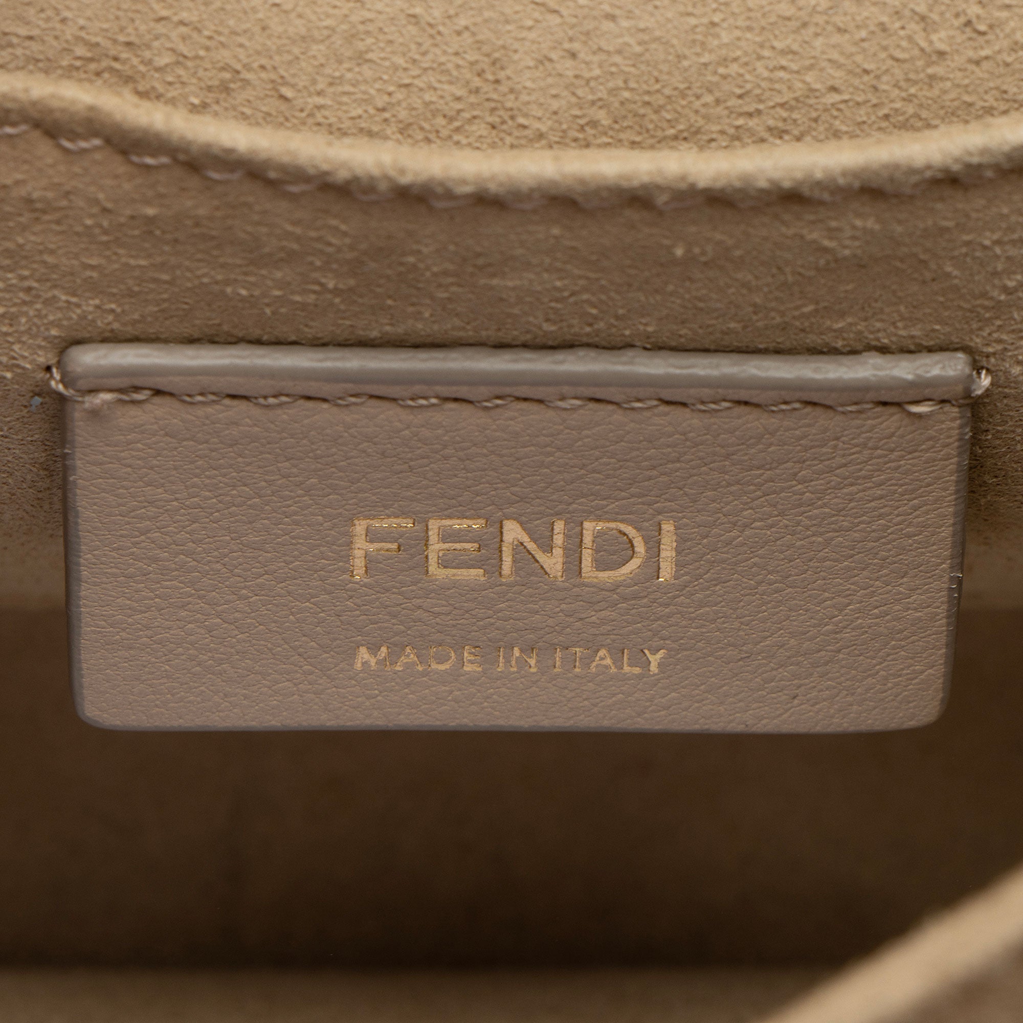Fendi FF Embossed Calfskin Kan I Small Shoulder Bag (SHF-V5TTUT)