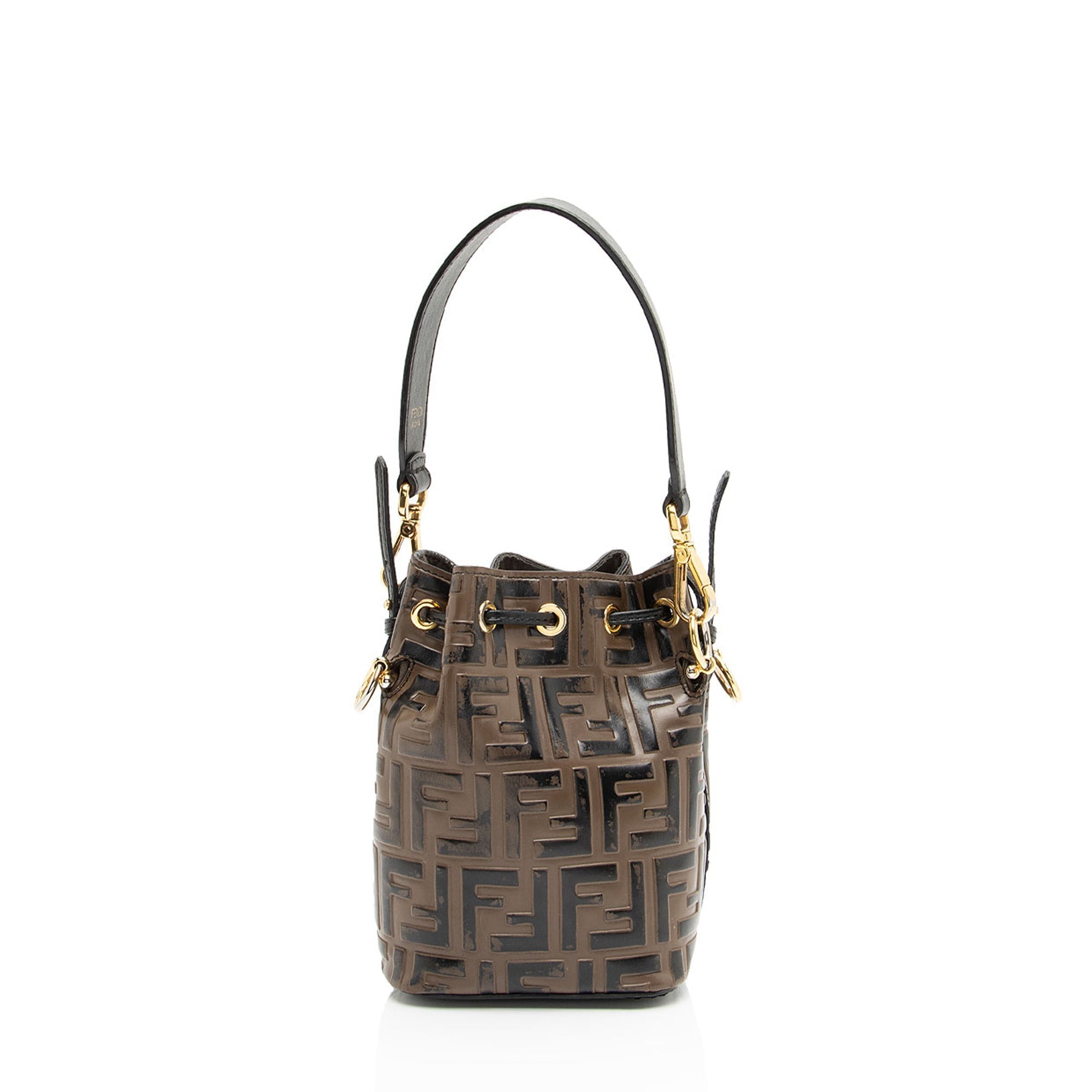 Fendi FF Embossed Calfskin Mon Tresor Mini Bucket Bag - FINAL SALE (SHF-kHTP1s)