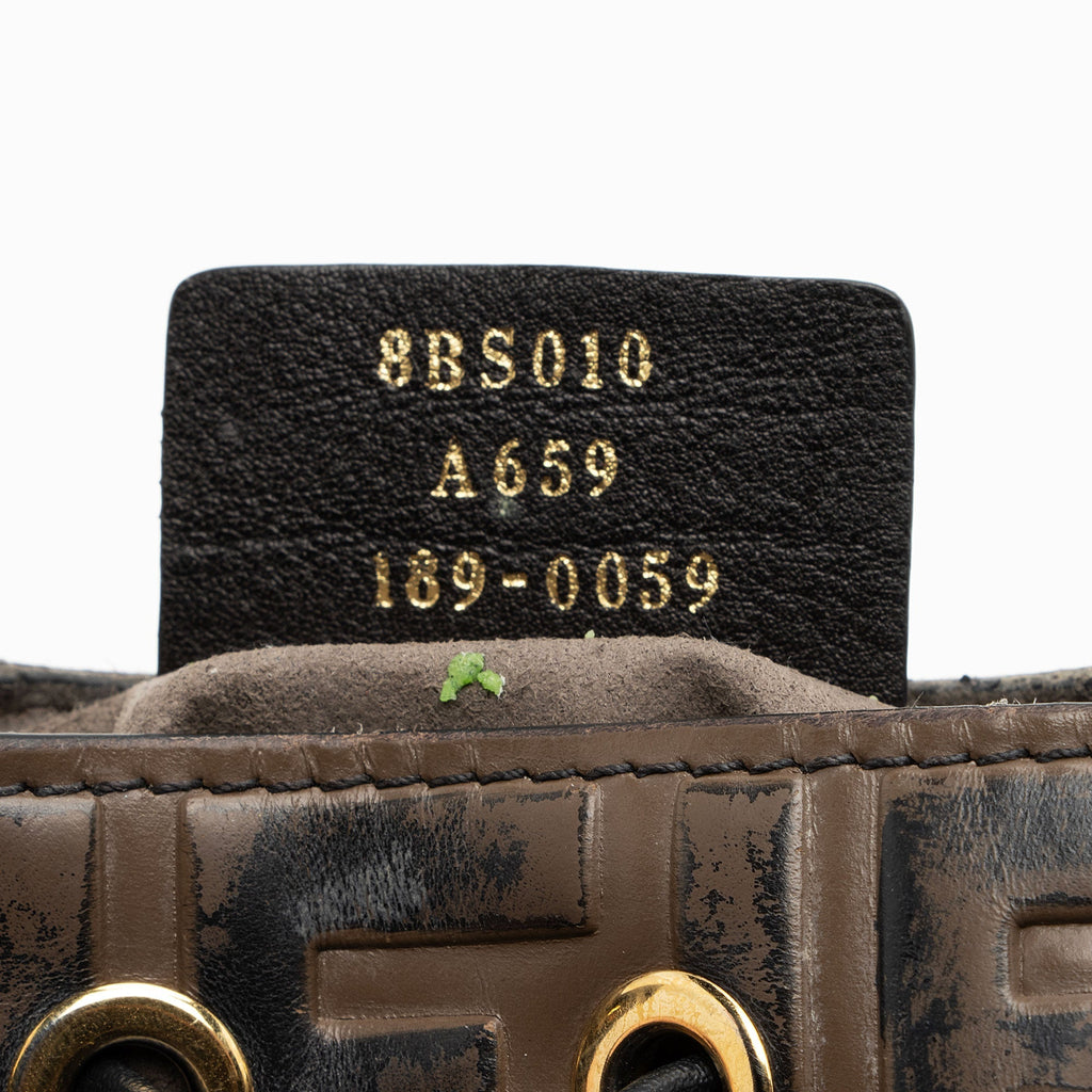 Fendi FF Embossed Calfskin Mon Tresor Mini Bucket Bag - FINAL SALE (SHF-kHTP1s)