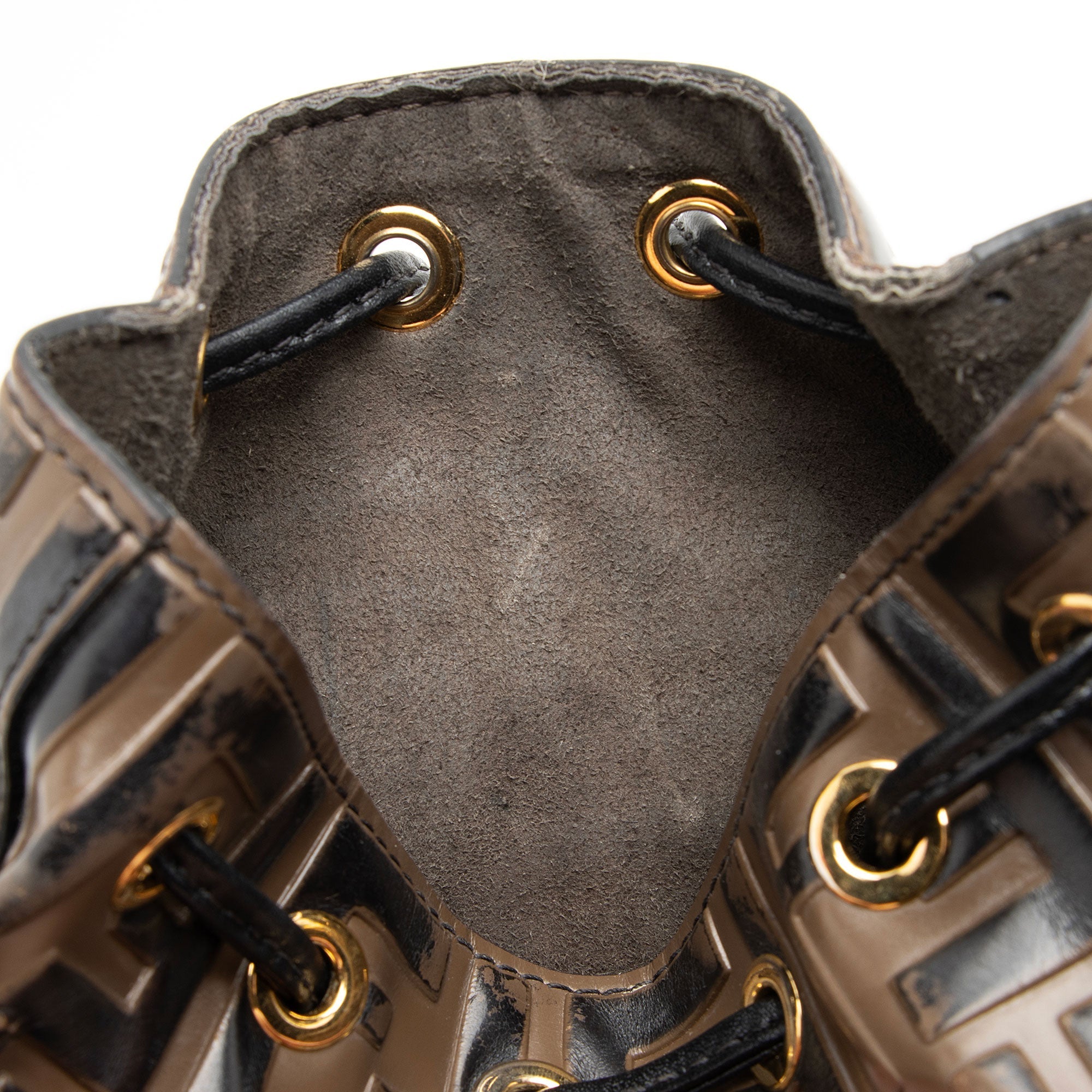 Fendi FF Embossed Calfskin Mon Tresor Mini Bucket Bag - FINAL SALE (SHF-kHTP1s)