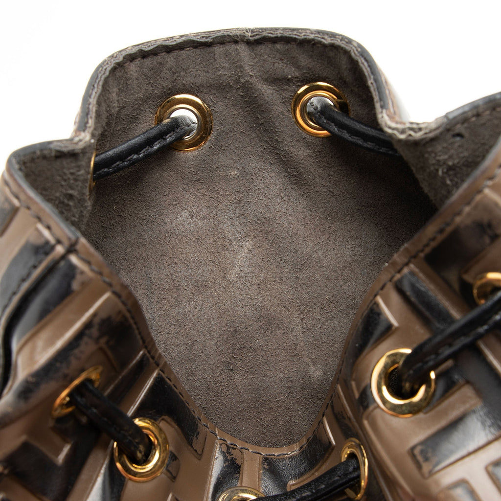 Fendi FF Embossed Calfskin Mon Tresor Mini Bucket Bag - FINAL SALE (SHF-kHTP1s)