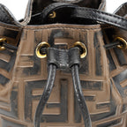 Fendi FF Embossed Calfskin Mon Tresor Mini Bucket Bag - FINAL SALE (SHF-kHTP1s)