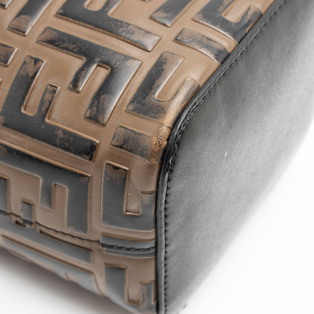 Fendi FF Embossed Calfskin Mon Tresor Mini Bucket Bag - FINAL SALE (SHF-kHTP1s)