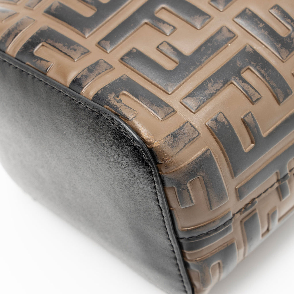 Fendi FF Embossed Calfskin Mon Tresor Mini Bucket Bag - FINAL SALE (SHF-kHTP1s)