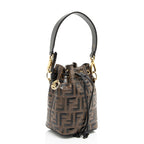 Fendi FF Embossed Calfskin Mon Tresor Mini Bucket Bag - FINAL SALE (SHF-kHTP1s)