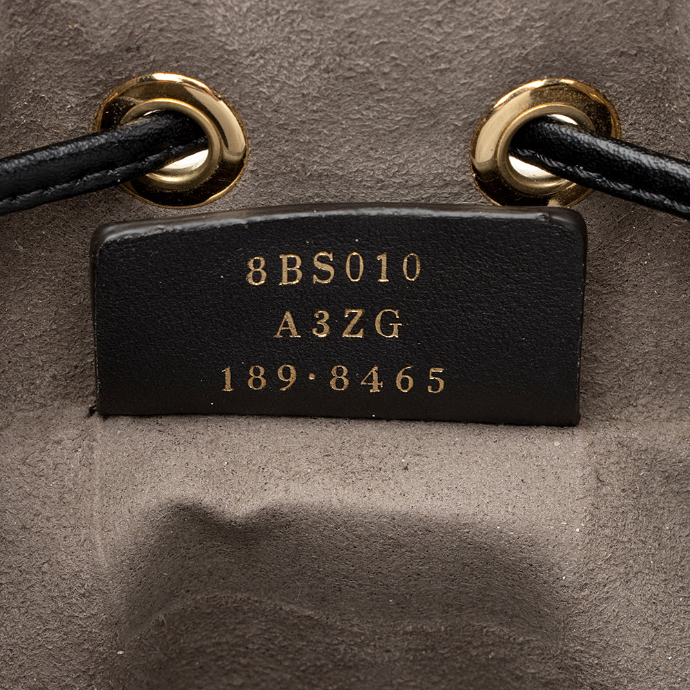 Fendi FF Embossed Calfskin Mon Tresor Mini Bucket Bag (SHF-18974)