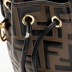 Fendi FF Embossed Calfskin Mon Tresor Mini Bucket Bag (SHF-18974)