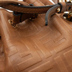 Fendi FF Embossed Calfskin Mon Tresor Mini Bucket Bag (SHF-E3Olct)