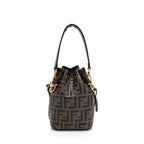 Fendi FF Embossed Calfskin Mon Tresor Mini Bucket Bag (SHF-ci9vp1)