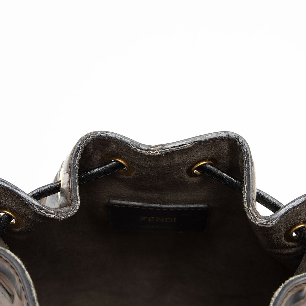 Fendi FF Embossed Calfskin Mon Tresor Mini Bucket Bag (SHF-ci9vp1)