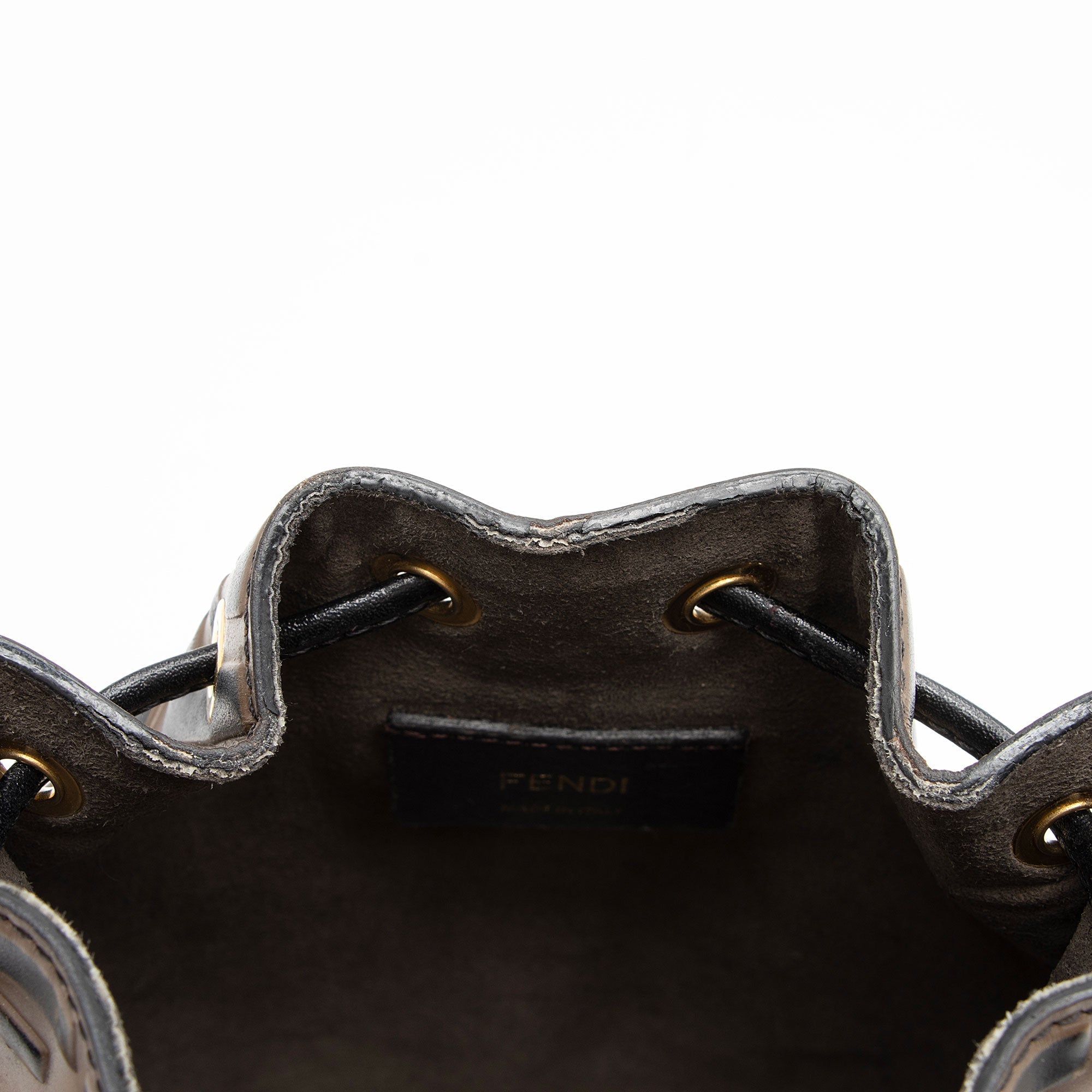 Fendi FF Embossed Calfskin Mon Tresor Mini Bucket Bag (SHF-ci9vp1)
