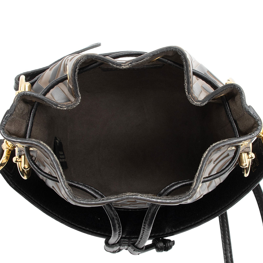 Fendi FF Embossed Calfskin Mon Tresor Mini Bucket Bag (SHF-ci9vp1)