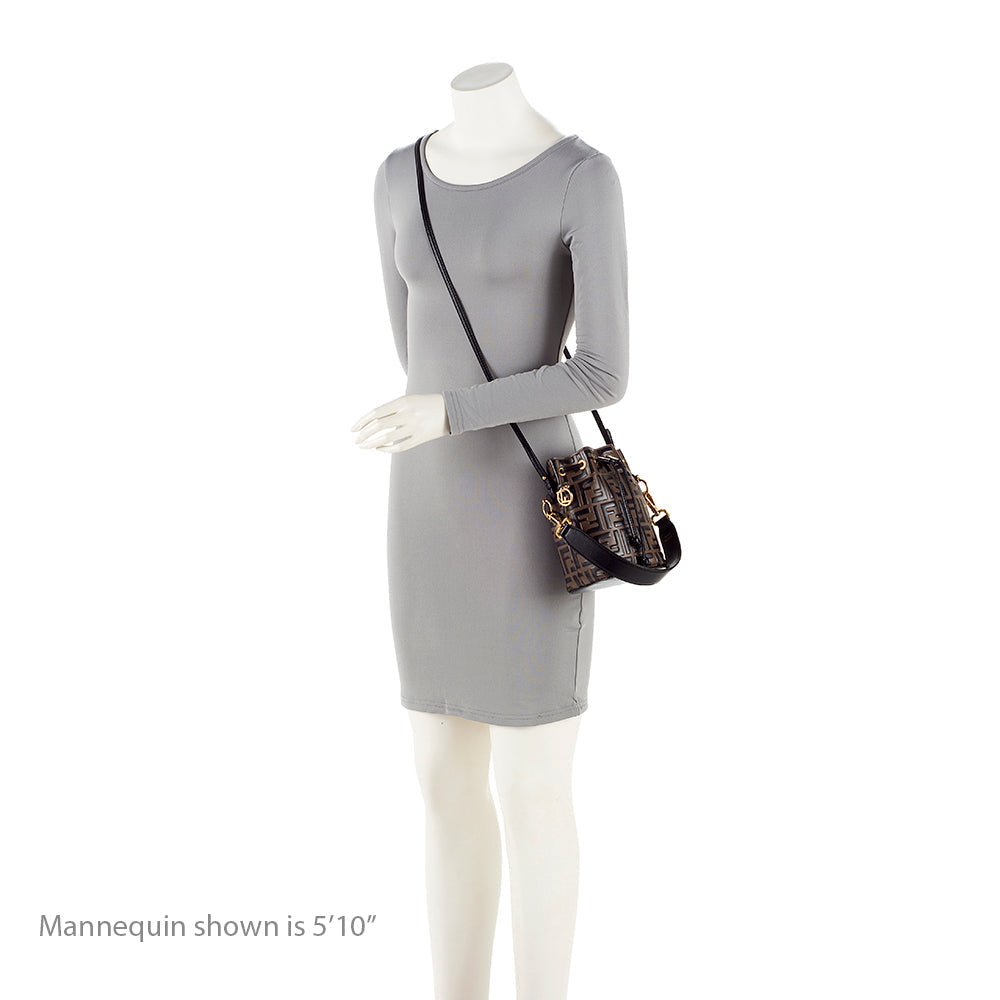 Fendi FF Embossed Calfskin Mon Tresor Mini Bucket Bag (SHF-ci9vp1)