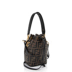 Fendi FF Embossed Calfskin Mon Tresor Mini Bucket Bag (SHF-ci9vp1)