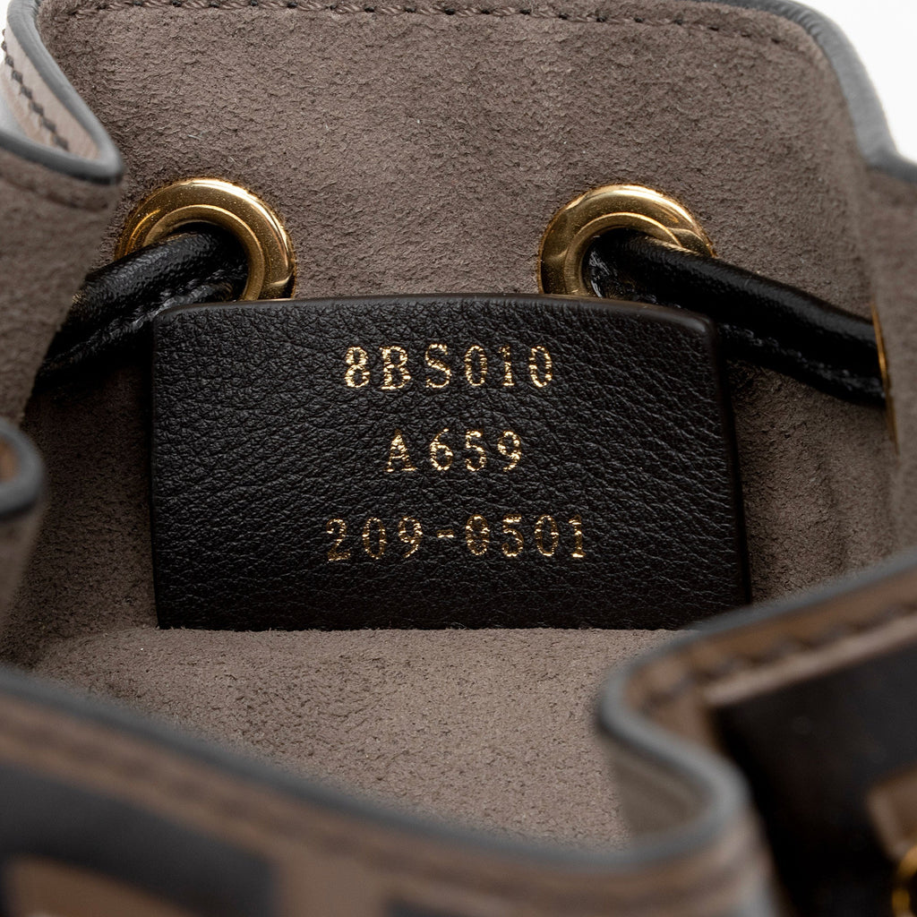 Fendi FF Embossed Calfskin Mon Tresor Mini Bucket Bag (SHF-NZkK6E)