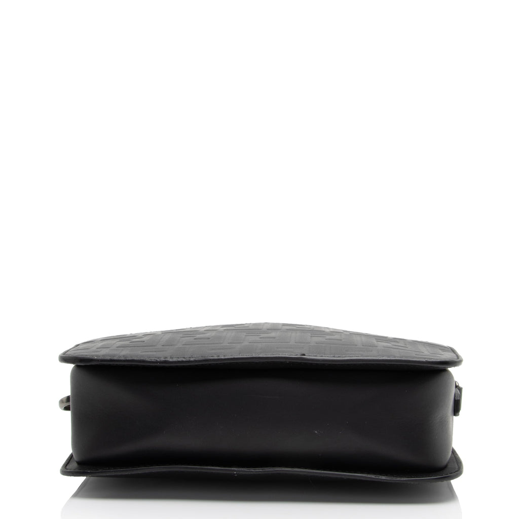 Fendi FF Embossed Calfskin St. Zucca Messenger (SHF-QOa4iu)