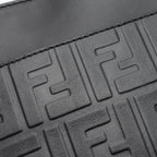 Fendi FF Embossed Calfskin St. Zucca Messenger (SHF-QOa4iu)