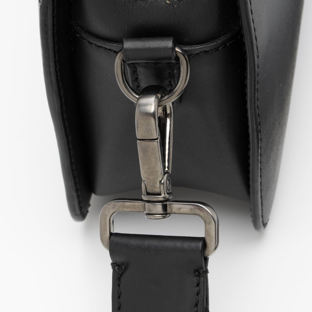 Fendi FF Embossed Calfskin St. Zucca Messenger (SHF-QOa4iu)
