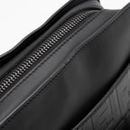 Fendi FF Embossed Calfskin St. Zucca Messenger (SHF-QOa4iu)