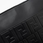 Fendi FF Embossed Calfskin St. Zucca Messenger (SHF-QOa4iu)