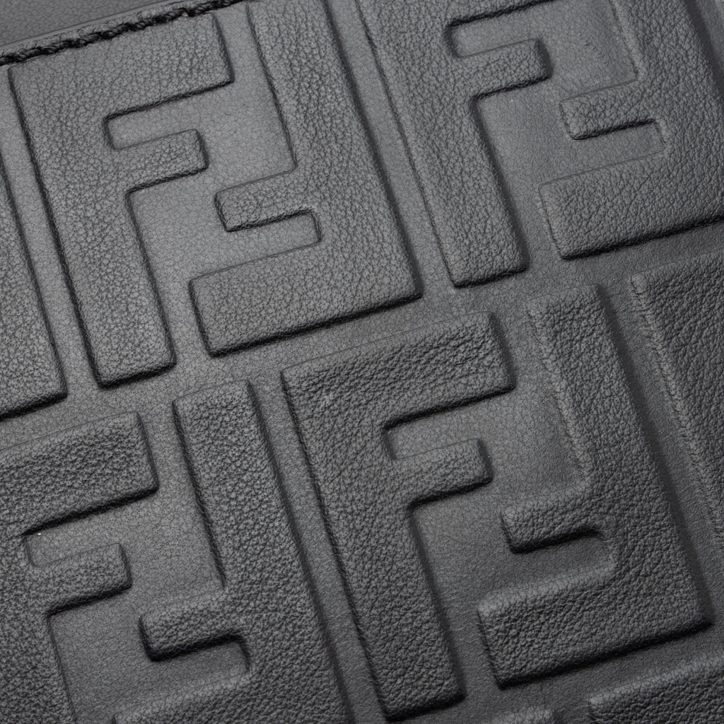 Fendi FF Embossed Calfskin St. Zucca Messenger (SHF-QOa4iu)