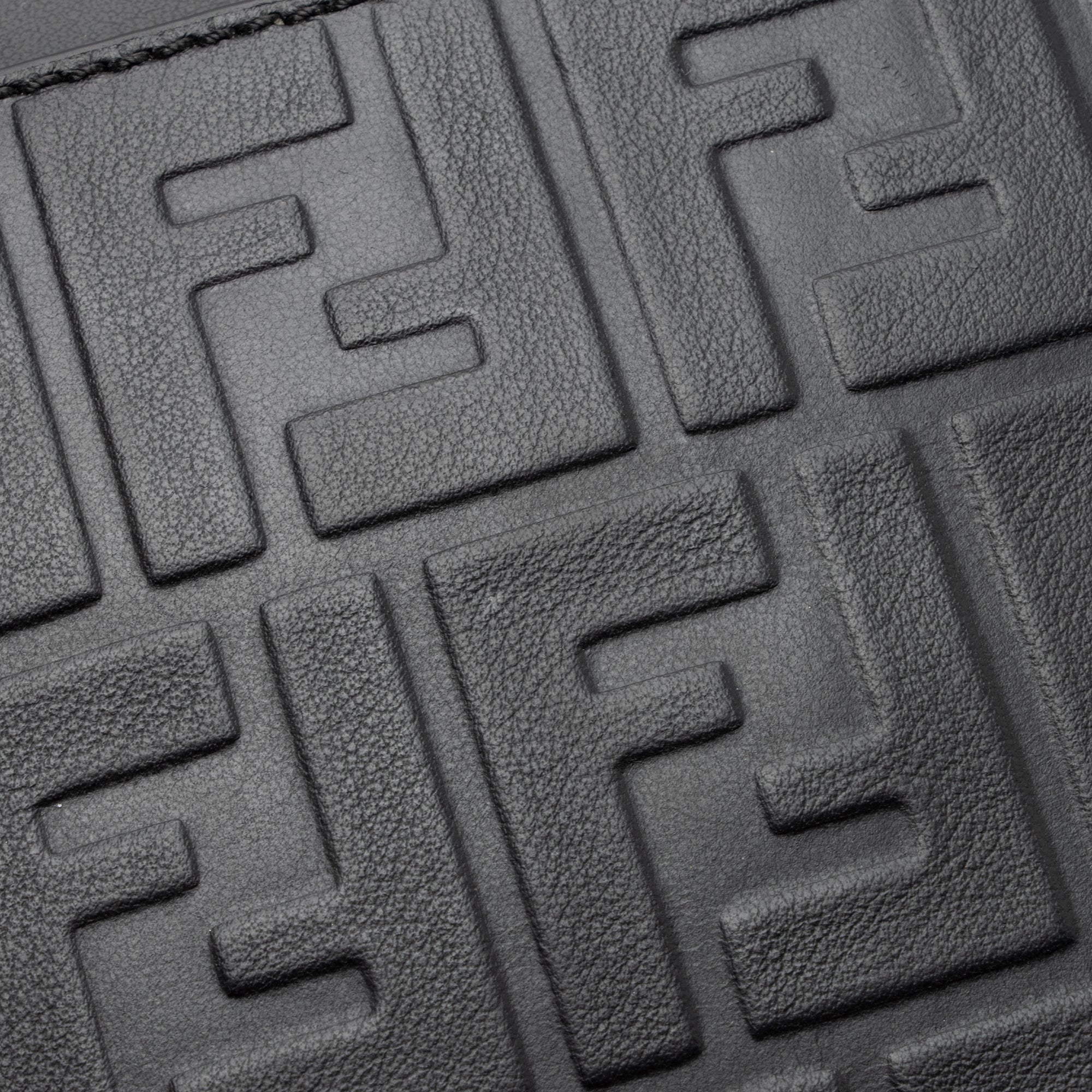 Fendi FF Embossed Calfskin St. Zucca Messenger (SHF-QOa4iu)