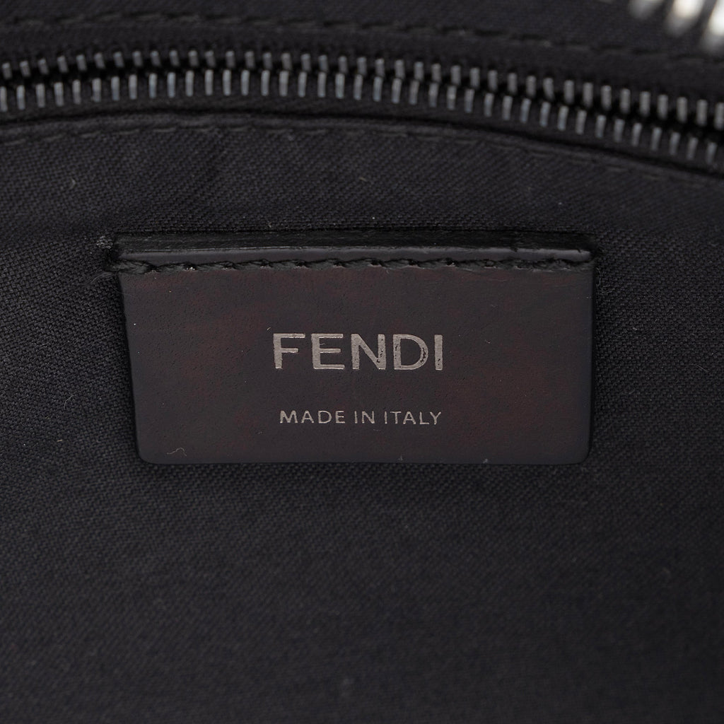 Fendi FF Embossed Calfskin St. Zucca Messenger (SHF-QOa4iu)
