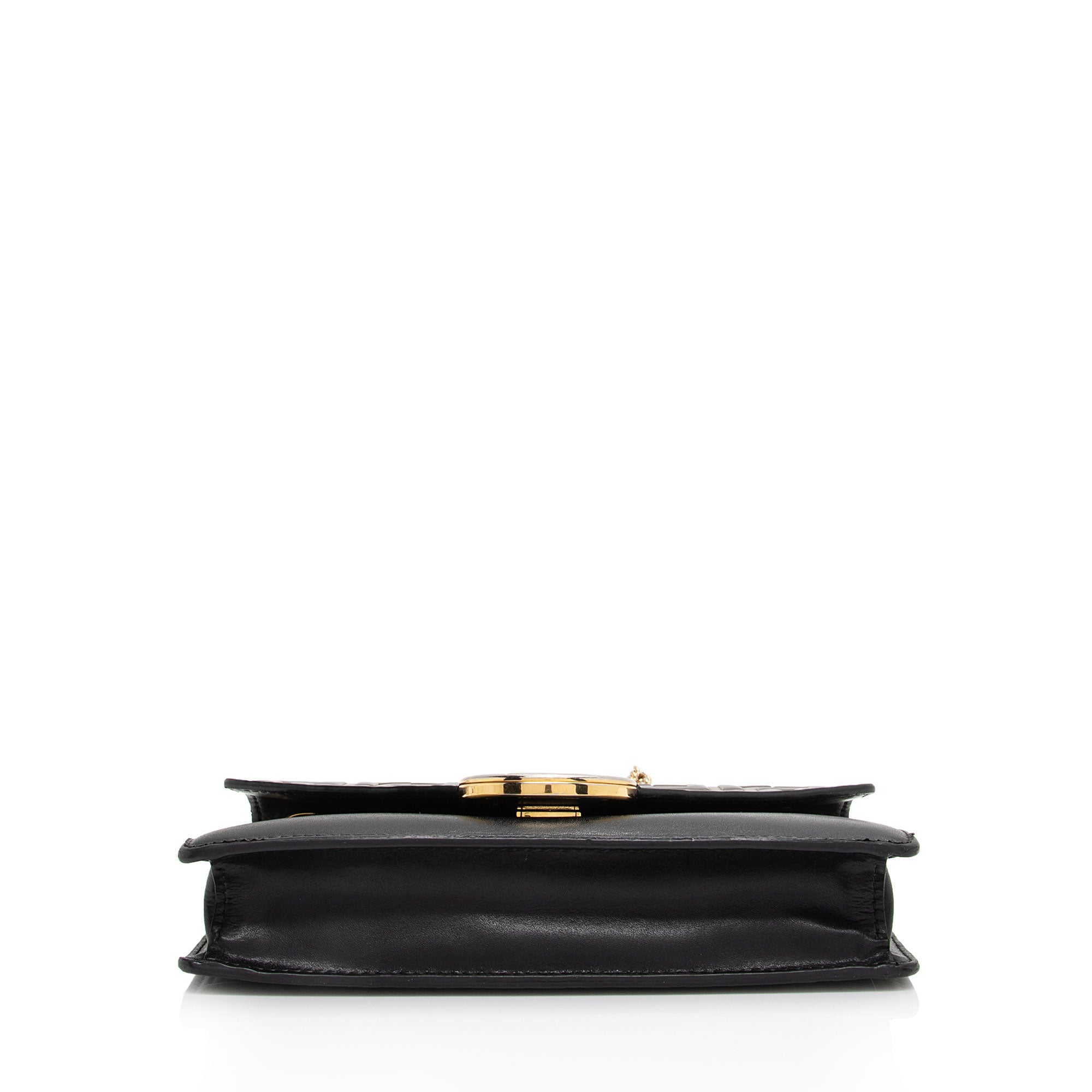 Fendi FF Embossed Calfskin Wallet on Chain Mini Bag (SHF-BJP8ux)