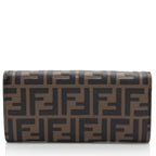 Fendi FF Embossed Leather F is Fendi Continental Wallet (SHF-WjgAL8)