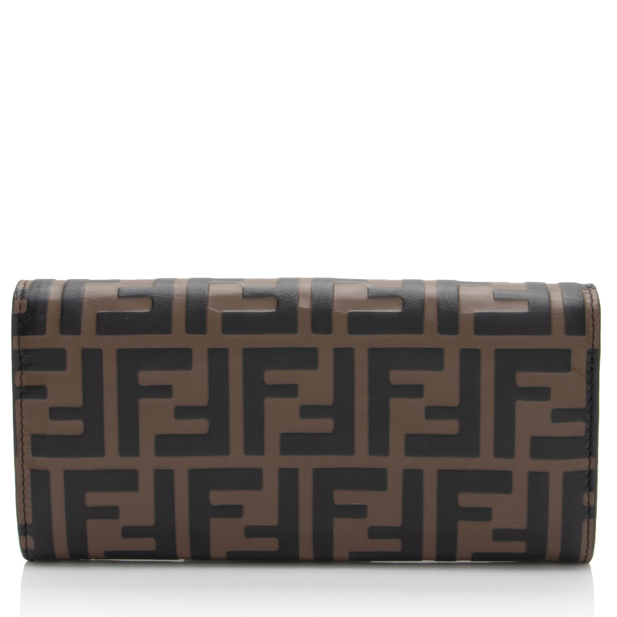 Fendi FF Embossed Leather F is Fendi Continental Wallet (SHF-WjgAL8)
