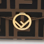 Fendi FF Embossed Leather F is Fendi Continental Wallet (SHF-WjgAL8)