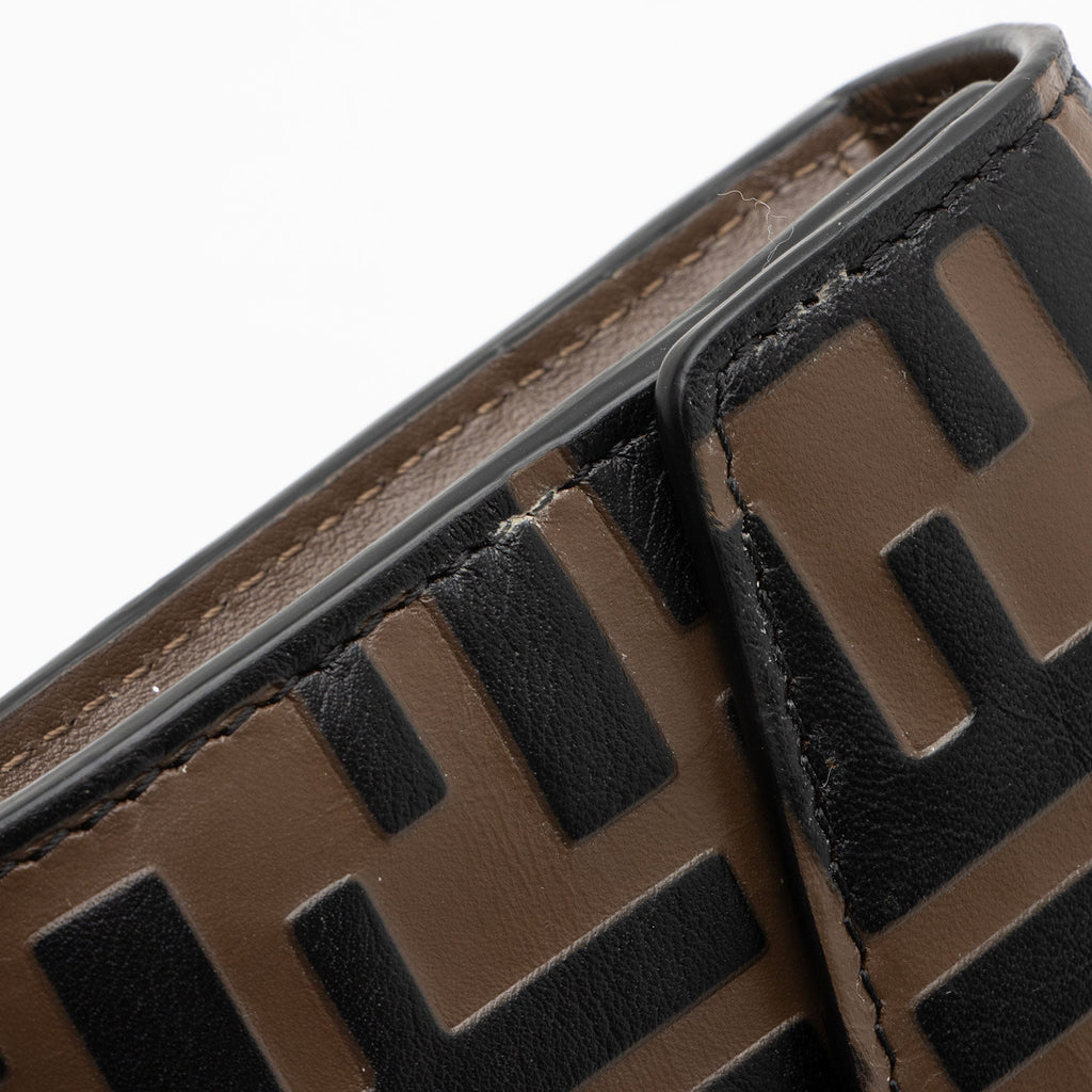 Fendi FF Embossed Leather F is Fendi Continental Wallet (SHF-WjgAL8)