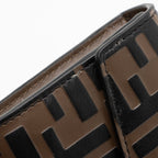 Fendi FF Embossed Leather F is Fendi Continental Wallet (SHF-WjgAL8)