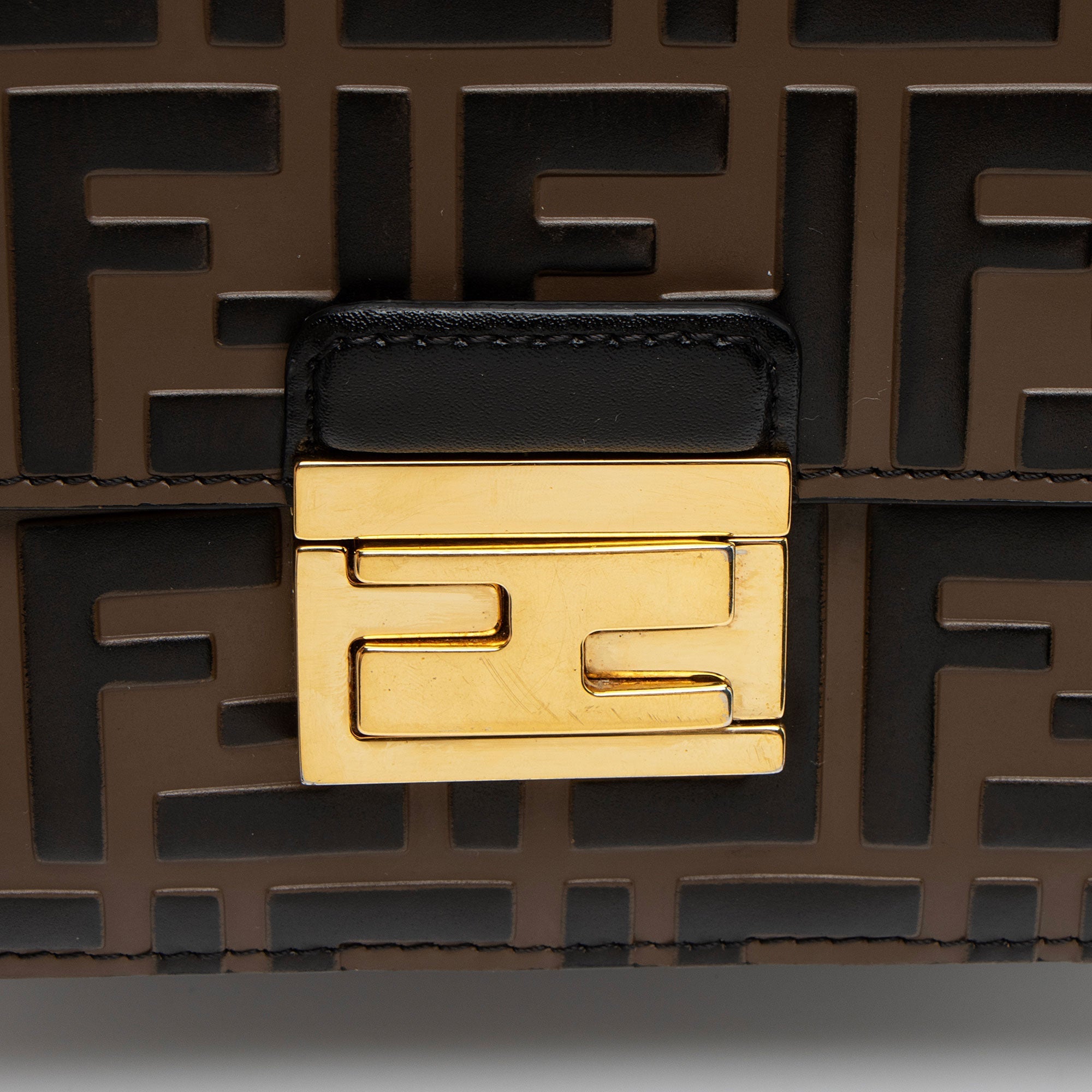 Fendi FF Embossed Kan U Small Shoulder Bag (SHF-ZyKjEu)