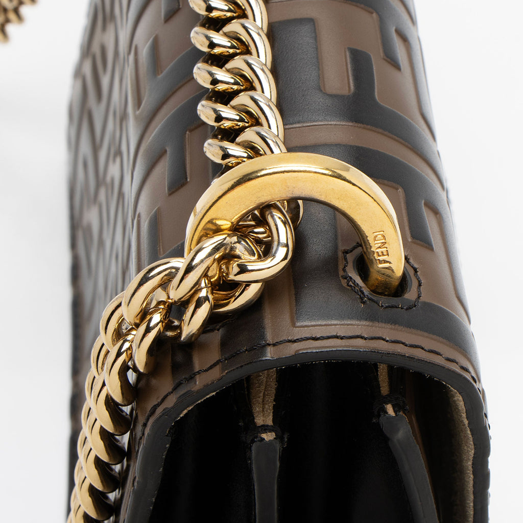Fendi FF Embossed Kan U Small Shoulder Bag (SHF-ZyKjEu)