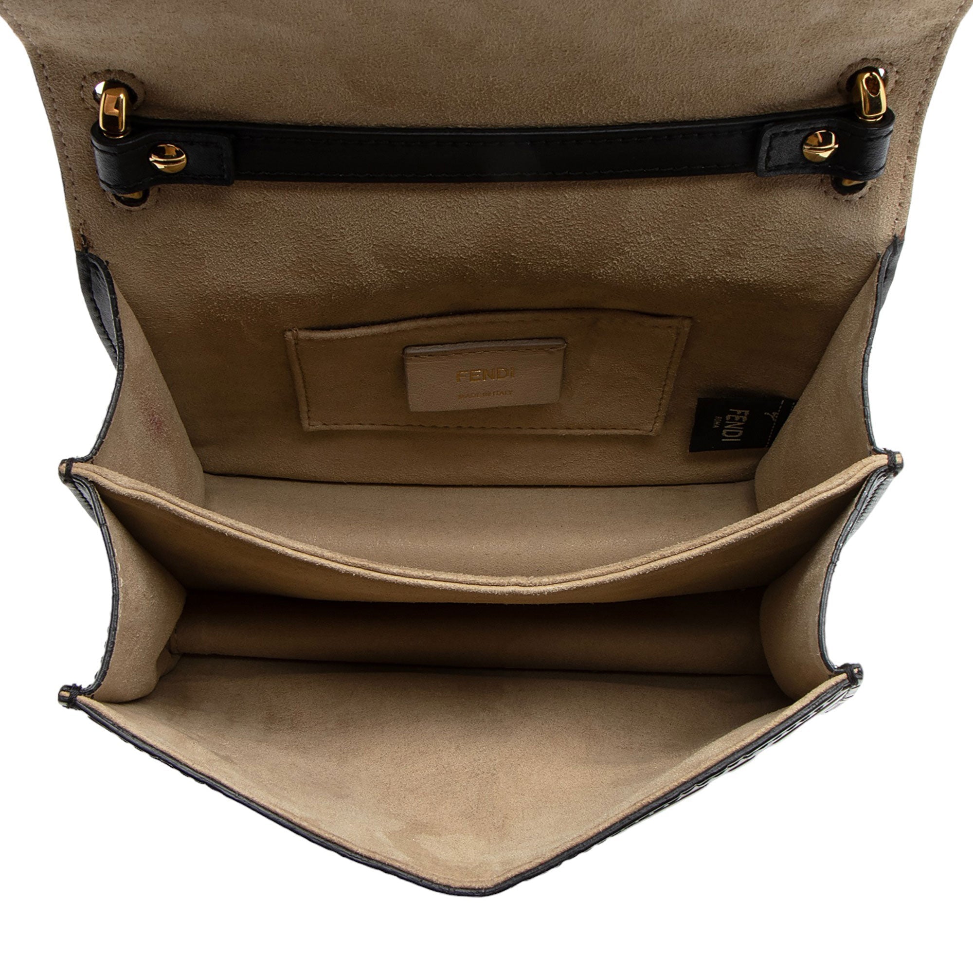 Fendi FF Embossed Kan U Small Shoulder Bag (SHF-ZyKjEu)