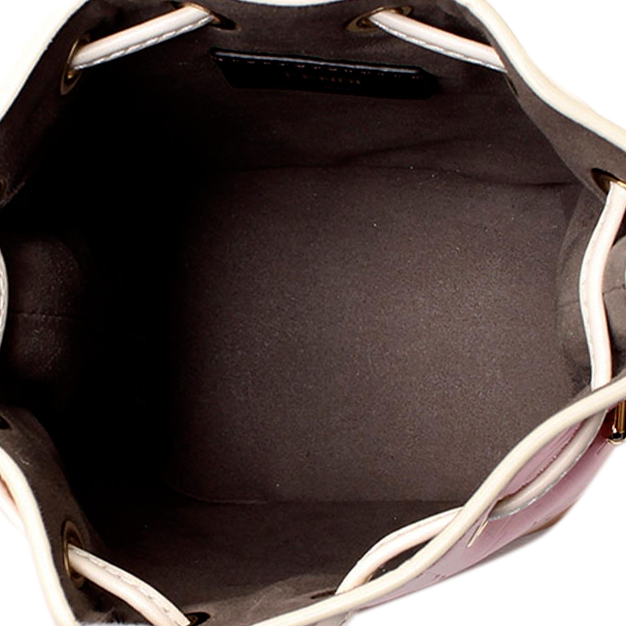 Fendi FF Embossed Striped Mini Mon Tresor Bucket Bag (SHG-ryQxMo)