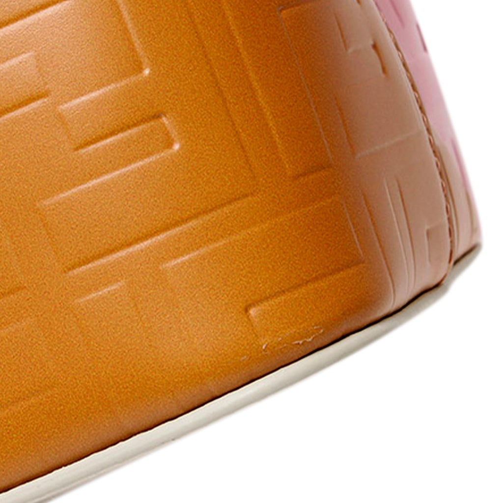Fendi FF Embossed Striped Mini Mon Tresor Bucket Bag (SHG-ryQxMo)