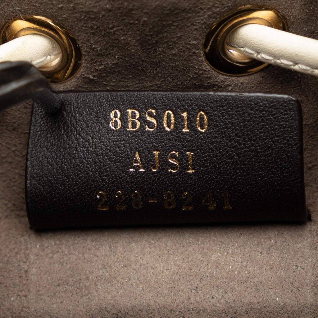 Fendi FF Embossed Striped Mini Mon Tresor Bucket Bag (SHG-JrQugA)