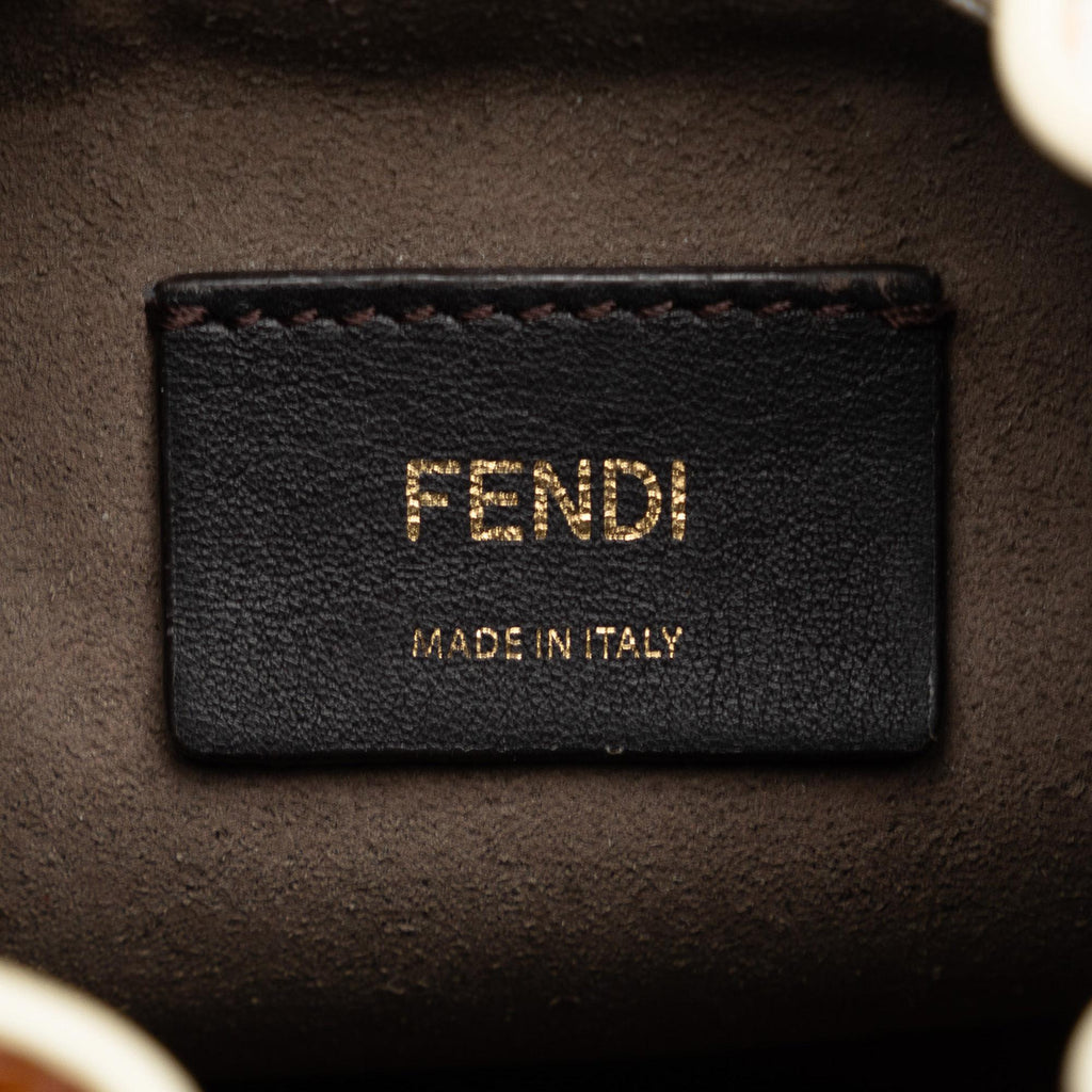 Fendi FF Embossed Striped Mini Mon Tresor Bucket Bag (SHG-JrQugA)