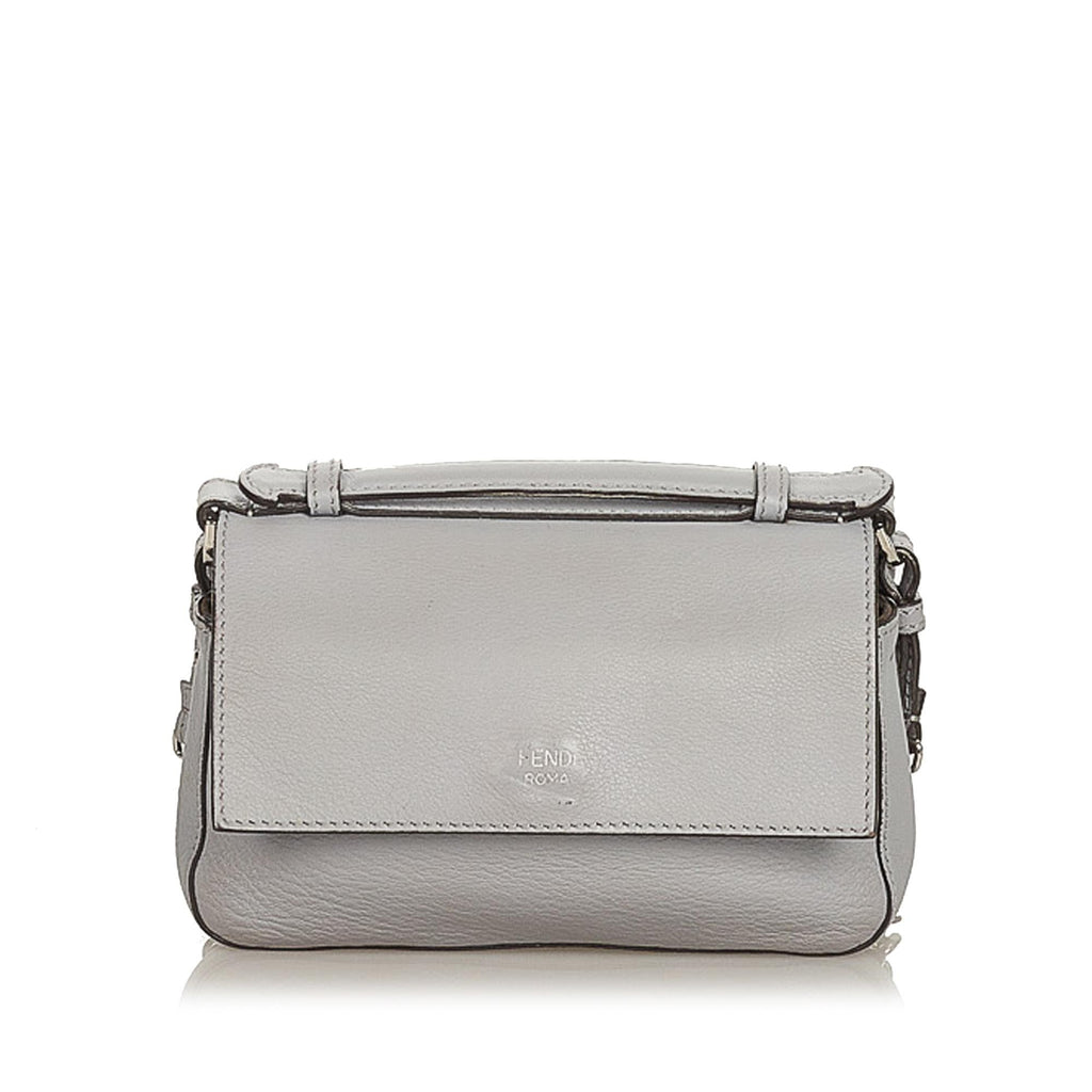 Fendi FF Lock Leather Satchel (SHG-26242)