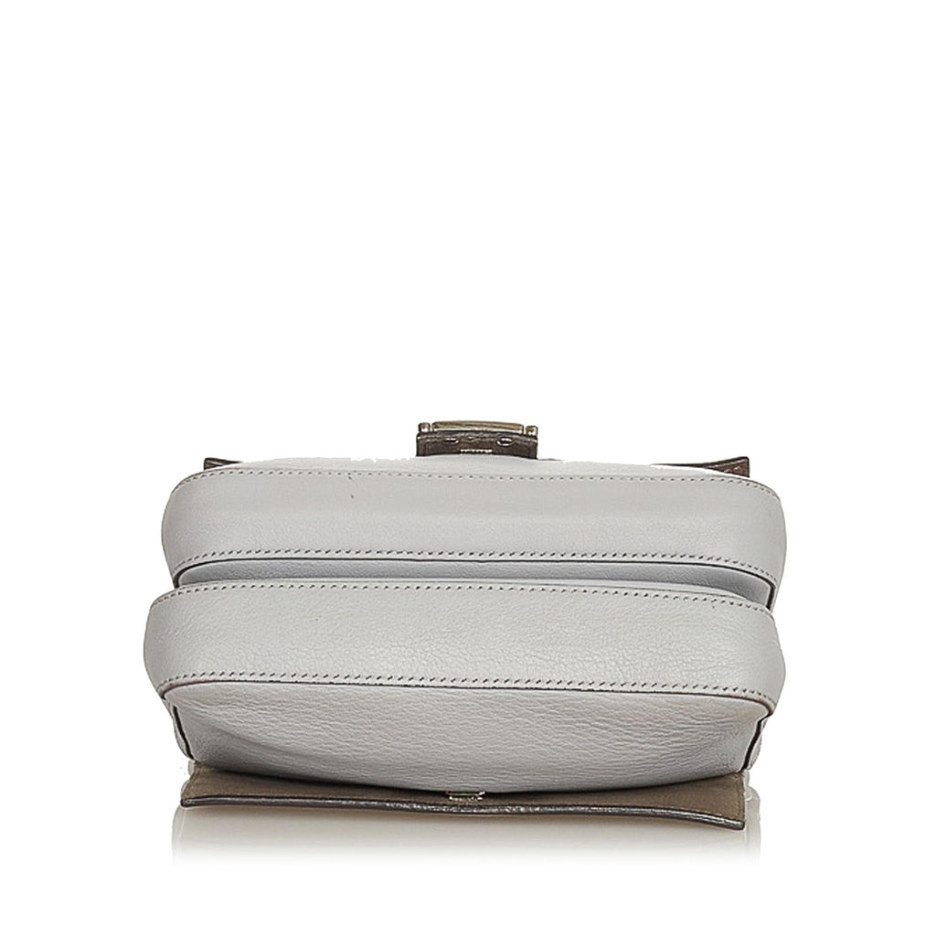 Fendi FF Lock Leather Satchel (SHG-26242)