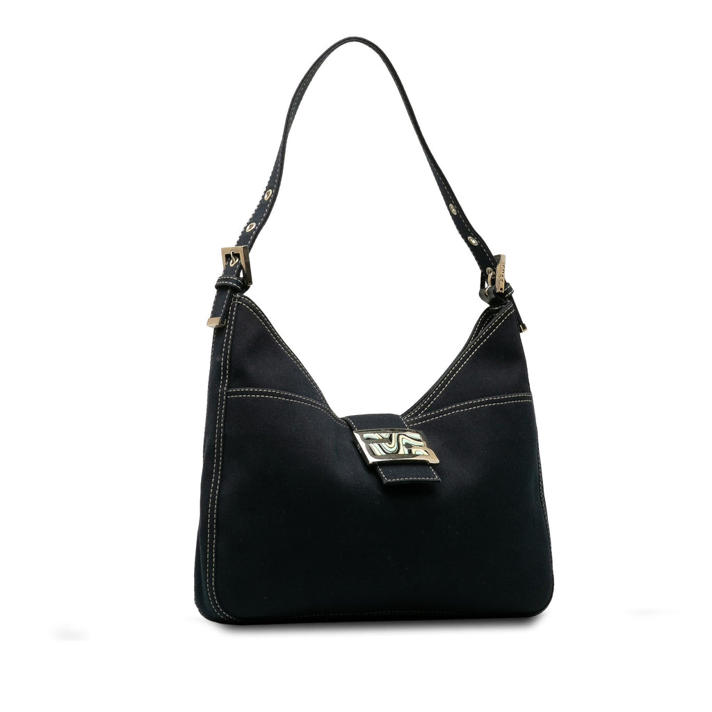 Fendi FF Marble Logo Shoulder Bag (SHG-tLjBT6)